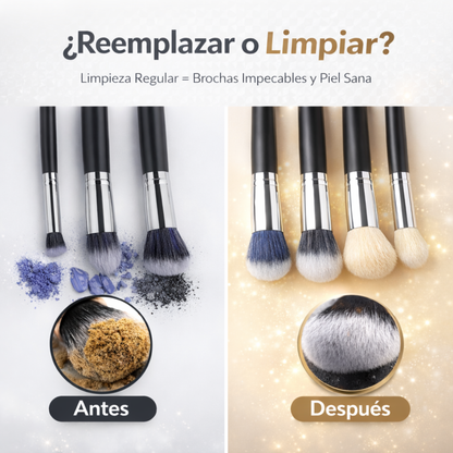 Máquina limpiadora de brochas de maquillaje